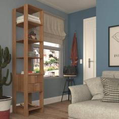 Estante para Livros 2 Gavetas 4 Prateleiras - Emovell, Montana