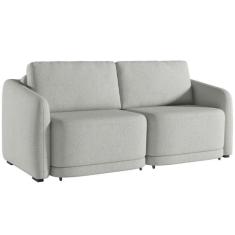 Sofá Cama para Sala de Estar 2 Lugares 196cm Montserrat K01 Linho Cinz
