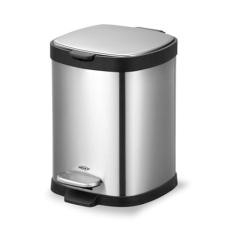 Lixeira Em Aço Inox Com Pedal E Balde Frame, 6 L, 29 x 22 x 29,2 cm Inox, Brinox