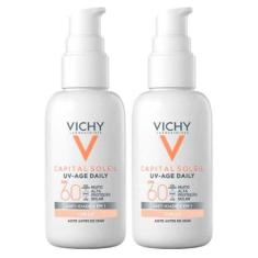 Vichy UV-Age Daily Kit com 2 Unidades – Protetor Solar Facial com Cor FPS60 – 2.0 Kit-Unissex