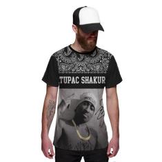 Camiseta Masculina Tupac Shakur 2pac Swag Rapper - Di Nuevo, Preto, XX