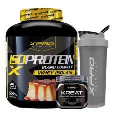 Kit Whey Iso Protein Blend Complex 2Kg + Creatina XPRO 300g + Coqueteleira - XPRO-Unissex
