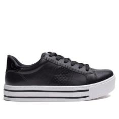 Tênis Feminino Via Marte Flatform Casual Preto-Feminino