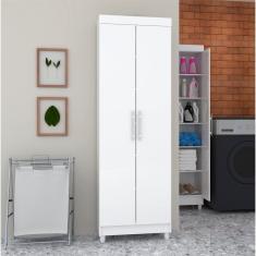 Armário Multiuso Line 2 Portas 5 Prateleiras Branco