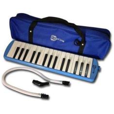 Escaleta Spring Sg32 32 Teclas Fá A Dó Azul Com Estojo