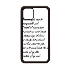 Capa com citação de poesia Never Surrender imbatível para iPhone 12 Pro Max para Apple Mini Mobile Case Shell