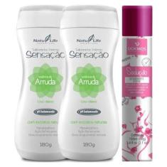 Kit 2 Sabonete Íntimo Líquido Sensação Arruda + 1 Desodorante Sedução 