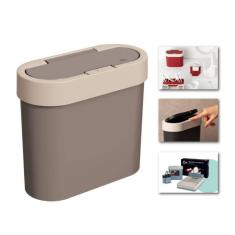 Lixeira 2,8 Litros Click Cesto De Lixo Cozinha Pia Bancada Flat - 17003 Coza