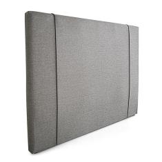 Cabeceira Casal Édez Plan Estofada Linho Cinza, 138 cm