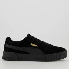 Tênis Puma Carina BDP Feminino Preto e Dourado-Feminino