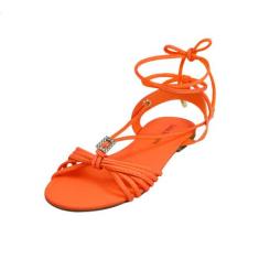 Rasteira Strass Troca Tira Luiza Sobreira Laranja Mod. 2028-2, 38