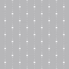 Papel de Parede Infantil Estrelas Fundo Cinza 57x270cm - Quartinhos