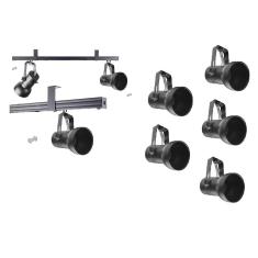 Kit 5 Spot Trilho Perfilado Eletro calha Par20 Bulbo OL7