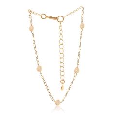 Pulseira Com Pequenas Pérolas Folheado Em Ouro 18K