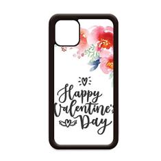 Capa Happy Valentine Flowers citação para iPhone 12 Pro Max para Apple Mini Mobile Case Shell