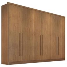 Guarda Roupa Casal Livorno 6 Portas 4 Gavetas Cumaru 23 com Nicho - Novo Horizonte