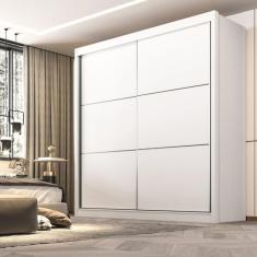 Guarda Roupa Casal 2 Portas 6 Gavetas 100% MDF Hawai Branco