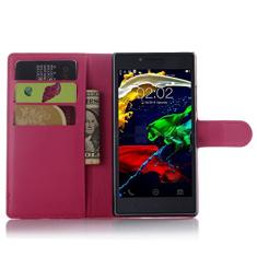 Capa carteira para Lenovo P70, carteira flip de couro PU premium com compartimento para cartão, suporte e fecho magnético [capa interna à prova de choque de TPU] Compatível com Lenovo P70
