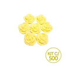 Kit 500 Unidades Mini Sabonete Artesanal Rosa Flor 2,5 cm - D&C, Amare