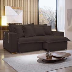 Sofá Cama Retrátil e Reclinável 240cm Arizona Com Almofadas - Celflex