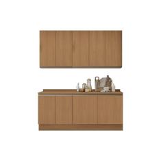 Cozinha Completa Maxxi 6 Peças (2aéreos+2balcões+2complementos) C6p37 Canela - Kappesberg