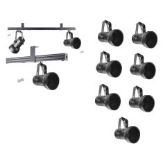 Kit 7 Spot Trilho Perfilado Eletro calha Par20 Bulbo OL7