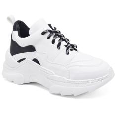 Tênis Feminino Tratorado Sneaker Chunky Sola Alta Esportes Caminhada-Feminino