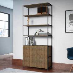 Estante para Livros Multiuso Industrial 2 Portas Steel Quadra - Artesa