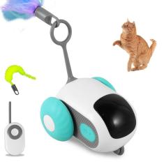 Brinquedo de Gato Pet Carrinho Controle USB Bateria Recarregavel Animal de Estimaçao Felino Interativo Lazer Diversao Entretenimento