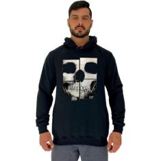 Blusa Moletom Tradicional Com Touca MXD Conceito Caveira Mosaico, P, P