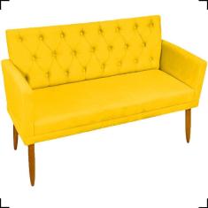 Namoradeira Decorativa Para Sala Recepção Manicure Consultório Escritório Nina Capitonê Suede