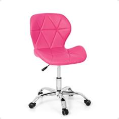 Cadeira Office Eiffel Slim Base Giratória (Rosa)