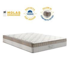 Colchão de Molas Ensacadas Pillow In Anjos Premium Dream Casal 138 cm 