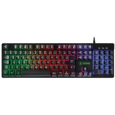 Teclado Semimecânico Gamer XZONE GTS-01 USB - ABNT2 Preto, Preto