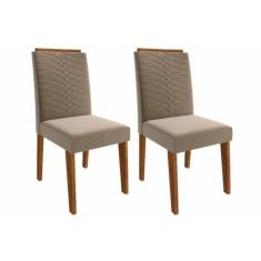 Cadeira Cimol Clarice (2 Unidades)-Madeira Savana/Joli