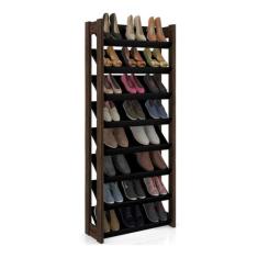 Sapateira Multiuso Modulada Closet 8 Prateleiras AZ1006 Preto Nogal Te
