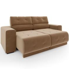 Sofá Mamflex Retrátil e Reclinável Taurus 3 Lugares 3080 em tecido Vel