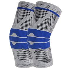 LuckyWin Joelheiras de compressão Protetor de Joelho com Gel de Silicone e Spring Fitness Protetor de Joelho Respirável Macio Joelho Joelho Joelho Apoio para Voleibol Futebol Dança Ioga Tênis Corrida