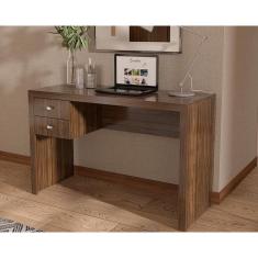 Mesa de Computador ME-4123 c/ 2 Gavetas Nogal - Tecno Mobili