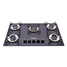 Fogão Cooktop 5 Bocas Ultra Chama Bivolt - Preto - Chamalux