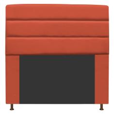 Cabeceira Estofada Turim 195cm King Size Suede Terracota
