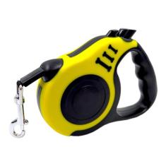 Guia Retrátil Para Passeio Coleira Cachorro 3 Metros - Sunoro, Amarelo