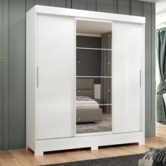 Guarda-Roupa Casal com Espelho 3 Portas 2 Gavetas Atenas Yescasa
