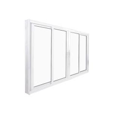 Janela de Correr Abertura Central Premium 4 Folhas Vidro Liso 100x200c