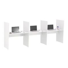 Mesa de Atendimento 3 Lugar Iron Branco