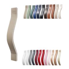 Kit com 04 Puxadores Hidden Gaveta Porta Móveis Armário Textura de Couro