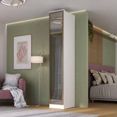 Guarda-Roupa 1 Porta Reflecta Ravi Branco