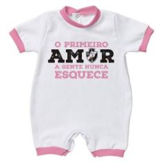 Macacão Bebê Vasco Primeiro Amor Rosa - Torcida Baby