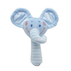 Chocalho Bastão Elefantinho - Azul - Antialérgico - 16 Cm - Cas Brinquedos