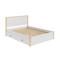 Cama Casal 4 Gavetas íris Cabecasa Madeiramadeira Branco/natural